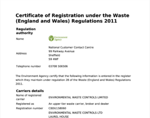 Waste Carriers Licence